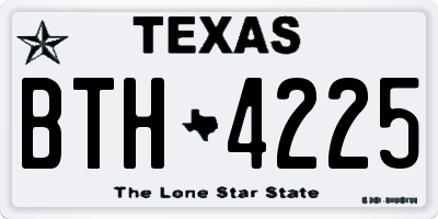 TX license plate BTH4225