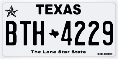 TX license plate BTH4229