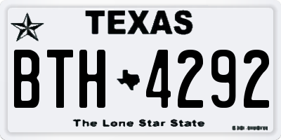 TX license plate BTH4292