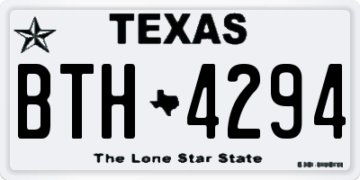 TX license plate BTH4294