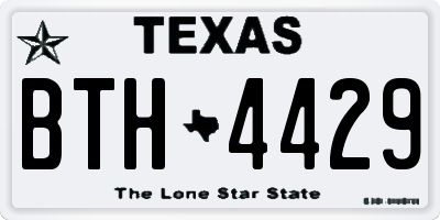 TX license plate BTH4429