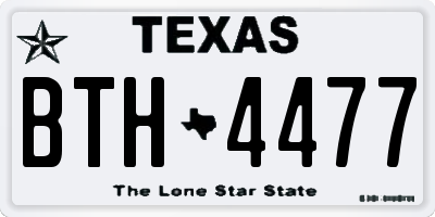 TX license plate BTH4477