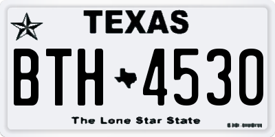TX license plate BTH4530