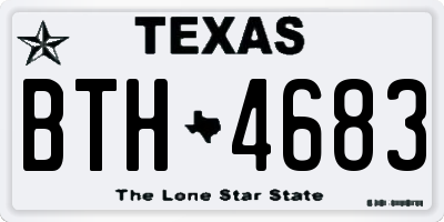 TX license plate BTH4683