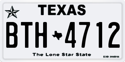 TX license plate BTH4712