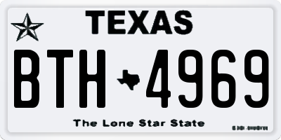 TX license plate BTH4969