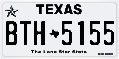 TX license plate BTH5155