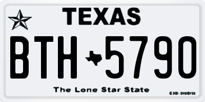 TX license plate BTH5790