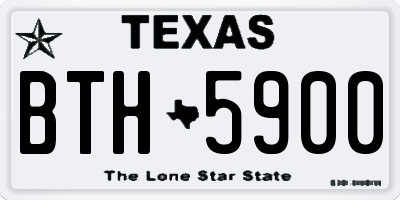 TX license plate BTH5900