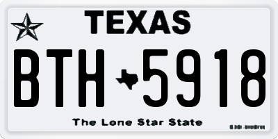 TX license plate BTH5918
