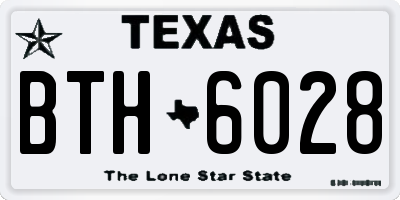 TX license plate BTH6028
