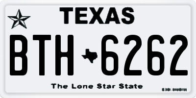 TX license plate BTH6262