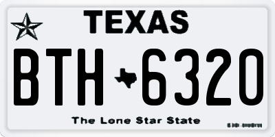 TX license plate BTH6320