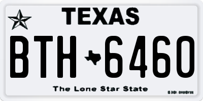 TX license plate BTH6460