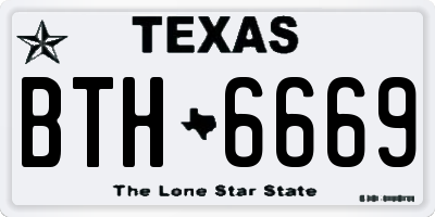 TX license plate BTH6669