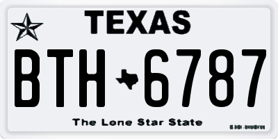 TX license plate BTH6787