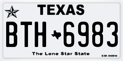 TX license plate BTH6983