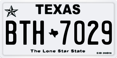 TX license plate BTH7029