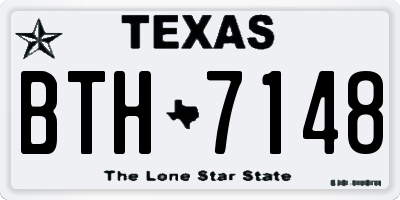 TX license plate BTH7148