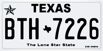 TX license plate BTH7226