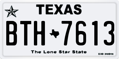 TX license plate BTH7613