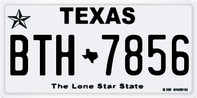 TX license plate BTH7856
