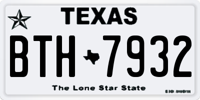 TX license plate BTH7932