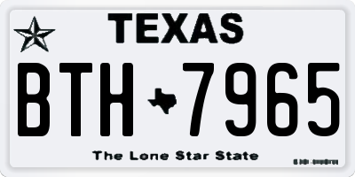 TX license plate BTH7965