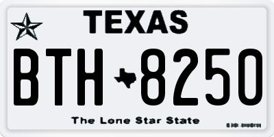 TX license plate BTH8250