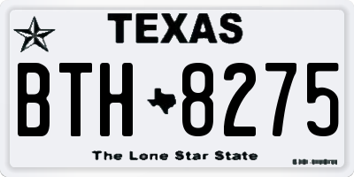 TX license plate BTH8275