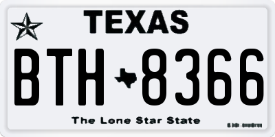 TX license plate BTH8366