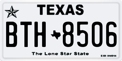 TX license plate BTH8506