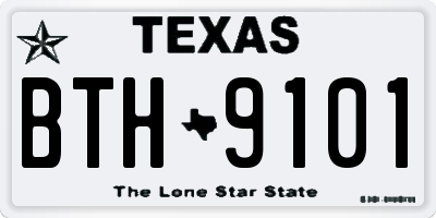 TX license plate BTH9101