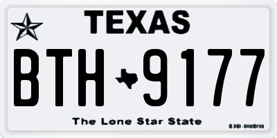 TX license plate BTH9177
