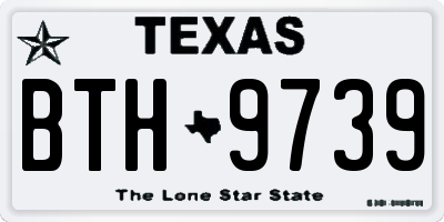 TX license plate BTH9739