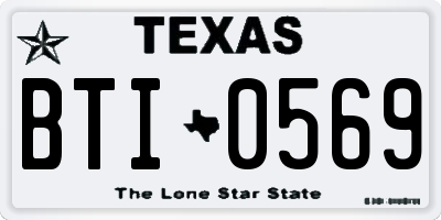 TX license plate BTI0569