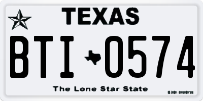 TX license plate BTI0574