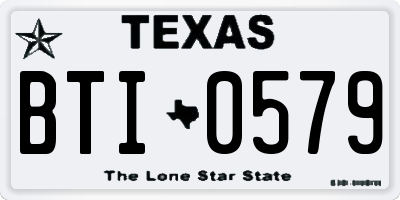 TX license plate BTI0579