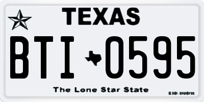 TX license plate BTI0595