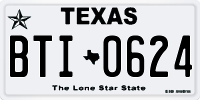 TX license plate BTI0624