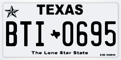 TX license plate BTI0695