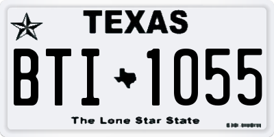 TX license plate BTI1055