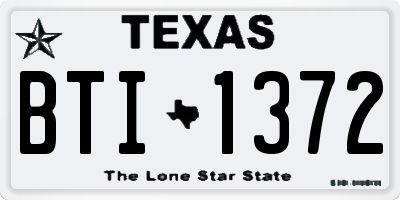 TX license plate BTI1372
