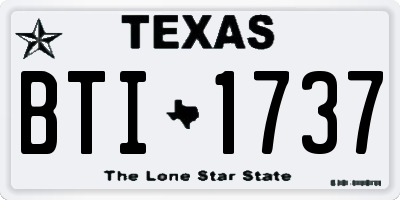 TX license plate BTI1737