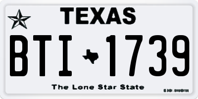TX license plate BTI1739