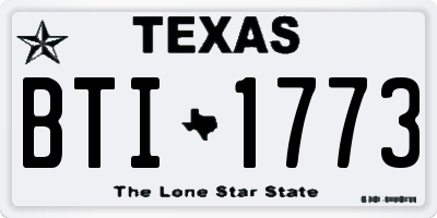 TX license plate BTI1773