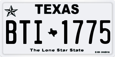 TX license plate BTI1775