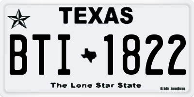 TX license plate BTI1822