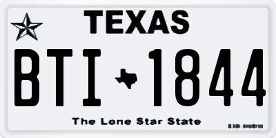 TX license plate BTI1844