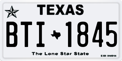 TX license plate BTI1845